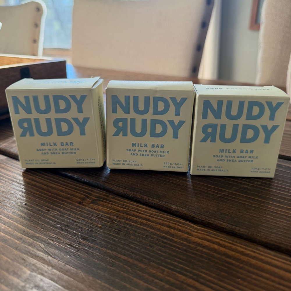 Nudy Rudy milk bar soap with goat milk and shea butter NEW LOT OF 3